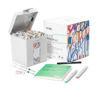HIMI CC Marker Set Geschenkbox, Clean Olor Alcohol 80 Colores, Dual Tip Quick Dry Hard and Soft Pen
