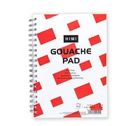 HIMI Gouache Pad de 160 g, 50 hojas de papel mixto, encuadernado con alambre lateral, textura fina, bloc de arte acrílico gouache para bocetos, cuaderno de bocetos de tinta, suministros de arte, bloc