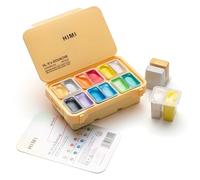 HIMI Gouache Paints Set 12 Colors 12ml Metallic Gouache Paint Jelly Cup Design, Non Toxic Paint for Canvas and Papper, Art Supplies for Professionals and Beginner