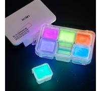HIMI Gouache Paints Set Glow in The Dark 6 * 23ml Gouache Paint Jelly Cup Design, Non Toxic Paint for Canvas and Papper, Art Supplies for Professionals