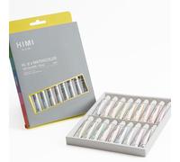 HIMI Juego de pintura de acuarela, 18 colores, tubos de 12 ml, pintura de acuarela para lienzo y papel, suministros de arte de pintura de acuarela para profesionales, estudiantes, principiantes y