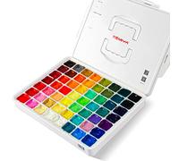 HIMI juego de pintura gouache, 56 colores x 30 ml/1 oz con estuche de transporte portátil, copa de gelatina, no tóxico, para lienzo