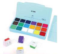 HIMI Pintura Gouache 18 Colores x 30ml - Diseño de Taza de Gelatina, No Tóxica, Portátil para Artistas y Estudiantes