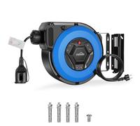 Himimi Carrete de Cable Automático con Soporte 15 m + 2 m, 1500 W ~ 3000 W, Enrollador de Cables, Bobinador de Cable Eléctrico, montaje en pared, protección contra sobrecarga, Nivel de protección IP44