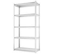 Himimi Estantería de metal para cargas pesadas, 5 niveles, 1000 kg, estable con estantes de altura ajustable, estantería abierta para sótano, garaje, almacén, cocina, 90 x 40 x 182 (H) cm, color