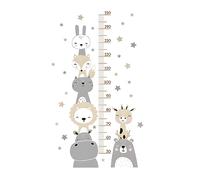 HIMKI Tabla de medición para adhesivo de pared para habitación infantil,gráfico de altura,animales del bosque,pegatinas de pared para regalos de crecimiento infantil para niños y niñas,escala mide