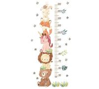 HIMKI Tabla de medición para niños - Adhesivo de pared para habitación infantil - diagrama de altura infantil - Animales del bosque adhesivos para el crecimiento infantil - Regalos para niños y niñas