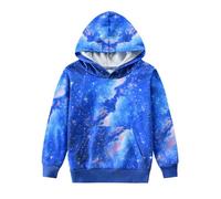 HIMKSRE Sudadera con Capucha for niño con Estampado 3D de Manga Larga, Jersey Amarillo con diseño de relámpago y Trueno, Sudadera con Capucha for niño de 3 a 4 años(Galaxy,110)