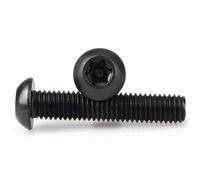 HIMKSRE Tornillo de Seguridad a Prueba de manipulaciones con Pasador, Cabeza Redonda, de Seis lóbulos, de Acero Inoxidable 304, Color Negro, M3, M4, M5, M6, M8, M10, 4-50 mm(18MM_M5 10PCS)