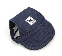Himlaya Gorra de Béisbol del Perro para Mascota Protector Solar Gorra de Visera para Deportes al Aire Libre, Sombrero Ajustable para Perros Grandes, medianos y pequeños (S,Denim Azul)