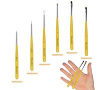 Himmfel Pincel Miniaturas,6 Pinceles Finos con Mango Corto para Warhammer 40k,Citadel, Figura,Modelismo,Modelo,Games Workshop,Pincel Detalle Profesional para Acuarela,Acrilica,Oleo