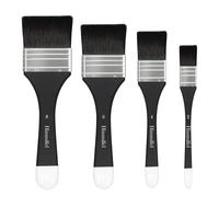 Himmlfel Pinceles Planos, 4 Pinceles Planos para Pintura acrílica, Acuarela, óleo y Gouache