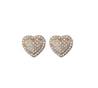 Himmlische Ohrringe Damen-Ohrstecker mit Strasssteinen und Herzen für Frühling und, eleganter Schmuck für Mädchen, klassisches Modeaccessoire für den Alltag Zarte Ohrringe Damen, Einheitsgröße