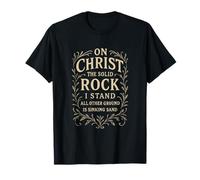 Himno - sobre Cristo la Roca Sólida I Stand - Biblia Cristiana Camiseta