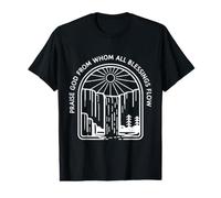 Himnos: Alabado Sea Dios a quien Todas Las bendiciones fluyen la adoración Cristiana Camiseta gráfica económica