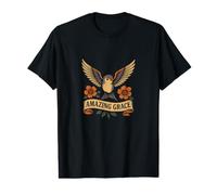 Himnos Amazing Grace Christian Design Jesús Evangelio Fe Regalo Camiseta gráfica económica