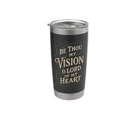 Himnos - Be Thou My Vision - Verso de la Biblia Cristiana Religioso Vaso térmico de acero inoxidable de doble pared