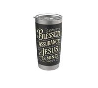 Himnos - Bendita seguridad de que Jesús es mío - Vintage Christian Vaso térmico de acero inoxidable de doble pared