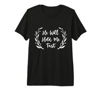 Himnos de Esperanza: He Will Hold Me Fast Christian Faith Design Camiseta Premium