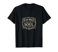Himnos de Gracia: Está Bien con mi Alma la adoración Cristiana Camiseta gráfica económica