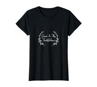 Himnos de Gracia: Grande es tu fidelidad Diseño Cristiano Camiseta gráfica económica, Mujer, Negro, XL