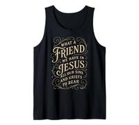 Himnos Qué Amigo Tenemos en Jesús Christian Vintage Faith Camiseta sin Mangas