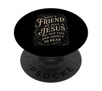 Himnos Qué Amigo Tenemos en Jesús Christian Vintage Faith PopSockets PopGrip Adhesivo