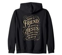 Himnos Qué Amigo Tenemos en Jesús Christian Vintage Faith Sudadera con Capucha
