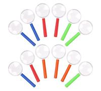 HIMOMO 12 Piezas Lupa, Mini Lupa De Plástico Colorido Herramientas Lupas para Al Aire Libre, Investigador, Detective, Juego De rol