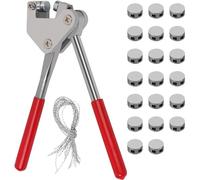 HIMOMO Juego de alicates para sellar, Kit de alicates con 20 Juntas (10 mm), Alambre de Sellado (170 mm) Se Puede Utilizar para sellar contadores de Electricidad, diámetro del Cable