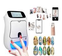 Himopuer Impresora De UñAs 3D PortáTil De 4800dpi, Ideal para Manicura Casera, Control Mediante App MóVil con GaleríA De DiseñOs, ImpresióN RáPida En 10s,para Belleza Y Cuidado Personal.