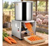Himopuer Picadora Verduras Comercial, Trituradora Cría Eléctrica, Picadora Eléctrica Verduras En Cubos, Gran Entrada Alimentos Diámetro, 3500 RPM, para Alimento Animales Verduras(1500W)