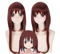 Himouto! Umaru-chan Nanan Ebina para mujeres niñas peluca cosplay 70 cm peluca de pelo sintético largo y recto para fiesta de anime marrón