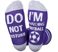 Himozoo Calcetines Divertidos, 'Do Not Disturb I'm Watching Football' Bordado, Rellenos para Calcetines para Hombres y Mujeres, Regalos de Navidad, Cumpleaños, Día del Padre, Calcetines de Regalo