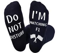 Himozoo Calcetines Graciosos para Hombres, Calcetines No Molestar - Regalo de Acción de Gracias, Navidad, Cumpleaños, Ideas de Regalos Originales para Amantes del Fútbol o F1, Talla 6-11, 7-11