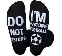 Himozoo 'Do Not Disturb I'm Watching Football or Rugby' Calcetines novedosos calcetines divertidos para hombres y mujeres amantes del fútbol de rugby regalos