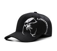 Himozoo Gorra de béisbol para hombre, 100 % algodón, para deportes al aire libre, gorra de calavera para hombres y mujeres, Negro, Taille unique