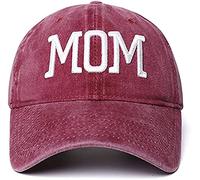Himozoo Sombreros para mamá, regalos de cumpleaños de madre de hija e hijo, divertida gorra de béisbol ajustable bordada, una (mamá roja), Red Mum, Small