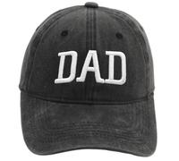 Himozoo Sombreros para mamá y papá, regalos de cumpleaños para papá de hija e hijo, divertida gorra de béisbol ajustable bordada para papá, Black Dad, S-XXL