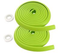 HIMRY 10 Metros Protector Borde Espuma Forma de L para Mesa Borde, anticolisión Tira para Bebés y niños, Seguridad para niño y Bebe, 2x5m, Verde, KXD7000 Green