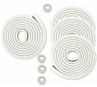 HIMRY 20 Metros Protector Borde Espuma Forma de L para Mesa Borde, anticolisión Tira para Bebés y niños, Seguridad para niño y Bebe, 4x5m, Off Blanco, KD7000 Off-White