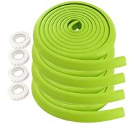 HIMRY 20 Metros Protector Borde Espuma Forma de L para Mesa Borde, anticolisión Tira para Bebés y niños, Seguridad para niño y Bebe, 4x5m, Verde, KD7000 Green