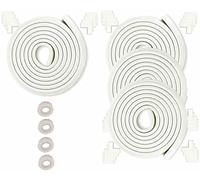 HIMRY 20m Borde + 32 Esquina | Protección de Bordes y Esquinas, Forma de L, anticolisión Tira para Bebés y niños, Seguridad para niño y Bebe, 4x5m, Off Blanco, KXD7000-Set Off-White