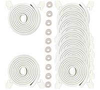 HIMRY 50m Borde + 80 Esquina | Protección de Bordes y Esquinas, Forma de L, anticolisión Tira para Bebés y niños, Seguridad para niño y Bebe, 10x5m, Off Blanco, KXD7000-Set Off-White