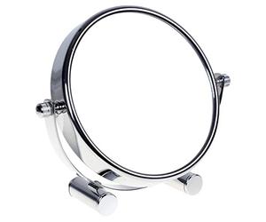 HIMRY Designed - Espejo cosmético (Giratorio 360°) Doble Cara: Normal y 7 aumentos. Espejo de pie de Afeitar, Espejo de baño Cromado, KXD3104-7x.