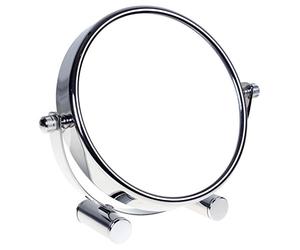 HIMRY® Espejo de Baño 6'' Aumento 10x para Afeitar y Maquillar, espejo compacto para viajar, Espejo de mesa, con Doble Cara? 1x y 10x Ampliación, Rotación 360 Grados, 6 pulgadas, Plateado, KXD3142-10x