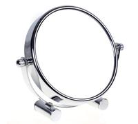 HIMRY® Espejo de Baño 6'' Aumento 7X para Afeitar y Maquillar, Espejo Compacto para Viajar, Espejo de Mesa, con Doble Cara? 1x y 7X Ampliación, Rotación 360 Grados, 6 Pulgadas, Plateado, KXD3142-7x