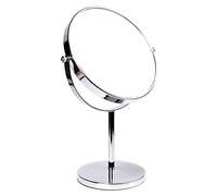 HIMRY Espejo de Baño 8" Aumento 5X para Afeitar y Maquillar, Espejo de Mesa Cosmética Espejo, con Doble Cara： 1x y 10x Ampliación, Rotación 360 Grados, 8 Pulgadas, 20cm, Plateado, KXD3108-5x