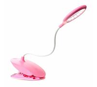 HIMRY® LED Táctil Lámpara de lectura, luz de lectura ajustable de forma continua, Ajustable Cuello, Táctil Sensible, USB Recargable, portátil Lámpara de Mesa con el clip, pink, KXD6000N-pink