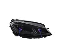 Himwqfuh Faros Delanteros Para VW Para Golf 7 MK7 Para GTI 2013-2017 Faros Mejora 7,5 Estilo LED DRL Doble Proyector Accesorios De Coche Piezas De Automóvil Modificadas(LHD,BLACK)